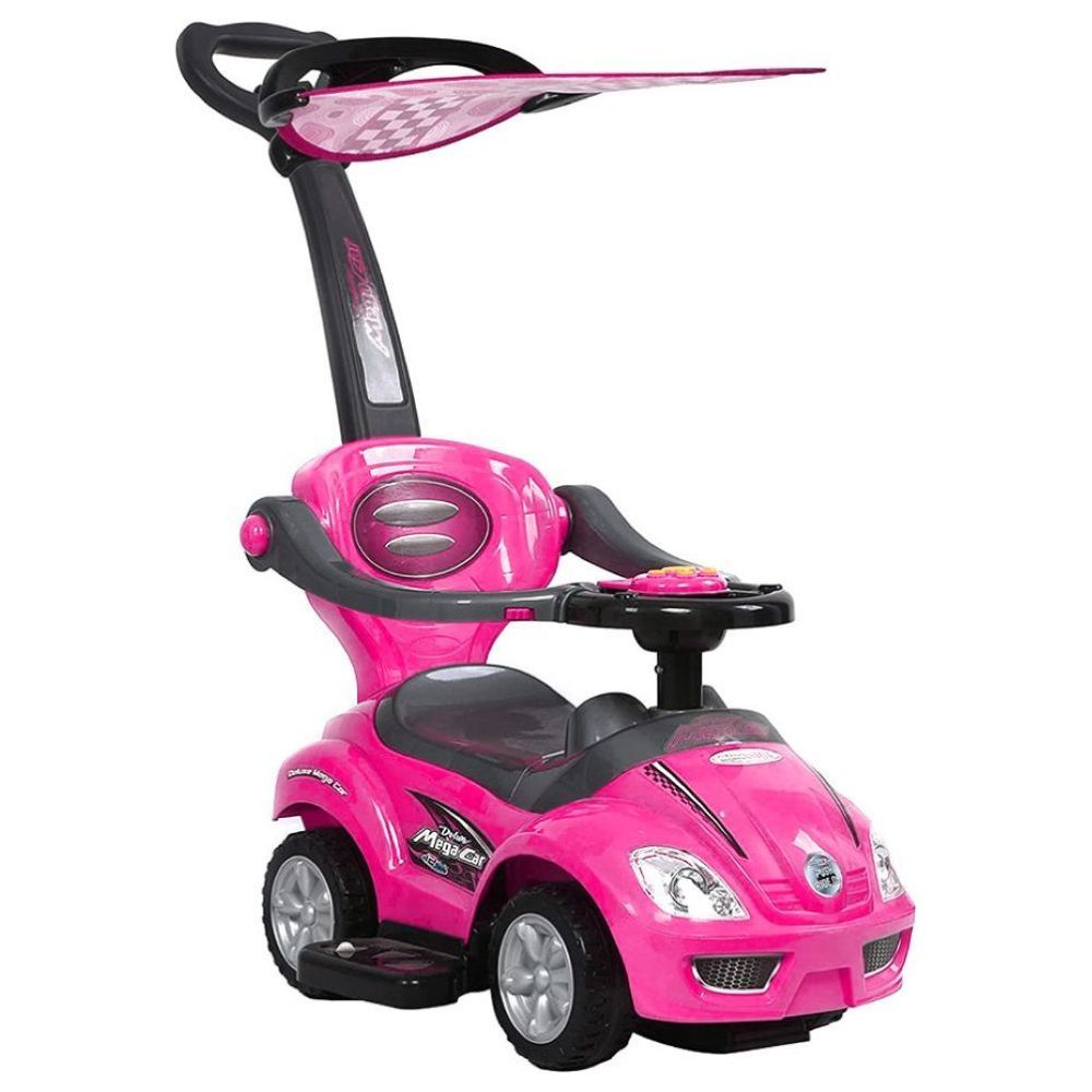 Myts - Canopy 3-In-1 Ride On Push Car W/ Sun Visor - Pink