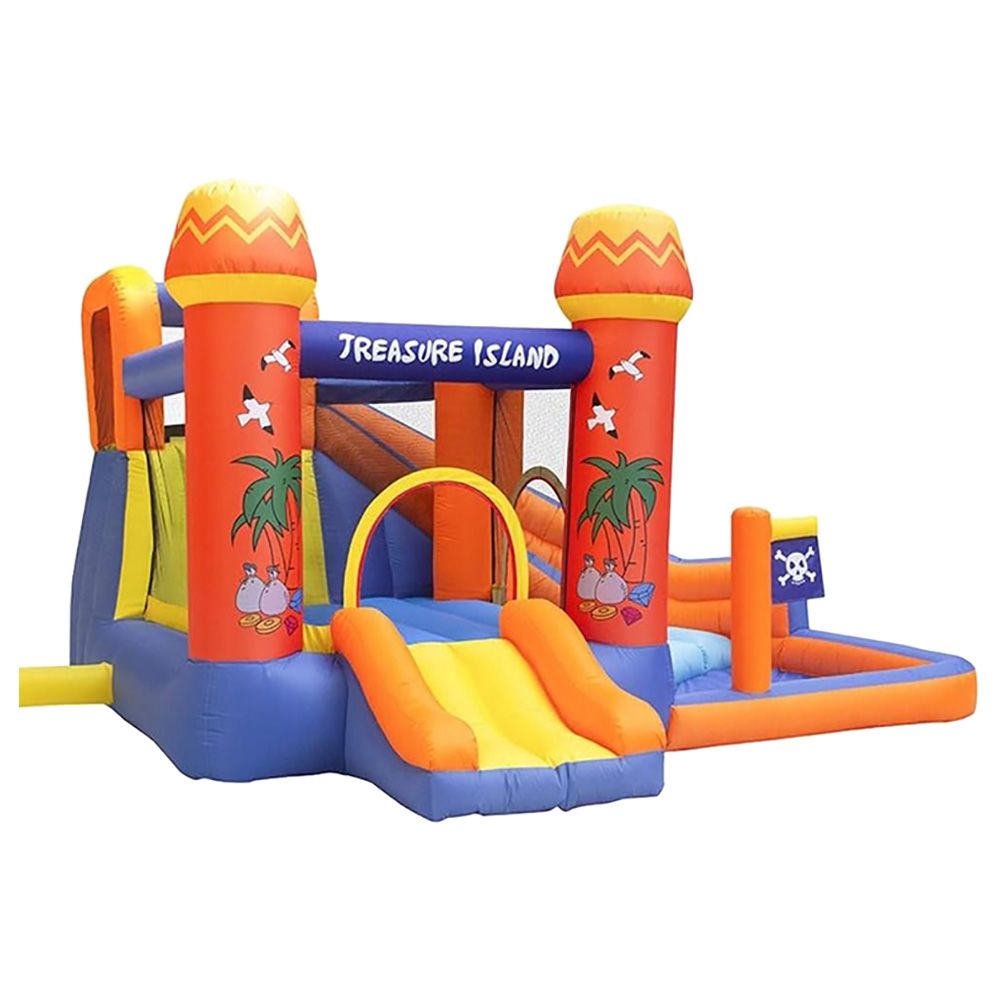 Myts - Jungle Inflatable Megabouncer Trampoline With Slide 