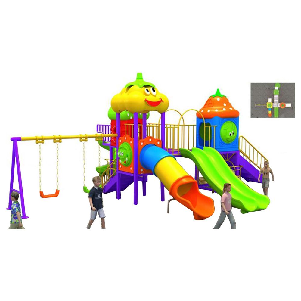 Myts - Mega Fiesta Playground Kid Swing And Tubular Slides