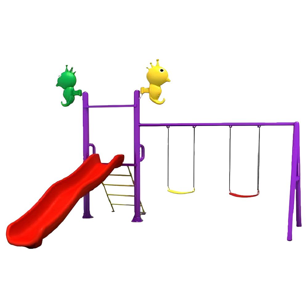 Myts - Outdoor Playcentre w/ Slide & 2 Swings - Small