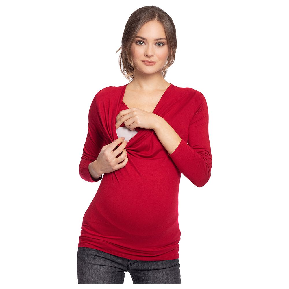 Mums & Bumps Pietro Brunelli Ginestra Maternity Top Red 