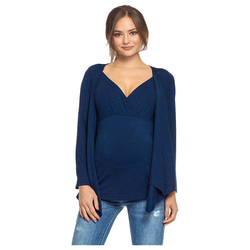 Mums & Bumps - Pietro Brunelli Anemone Maternity Top Blue