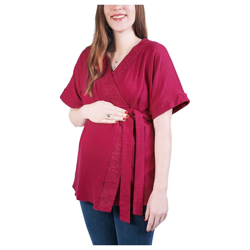 Mums & Bumps - Mara Mea Maternity Blouse Kimono Sleeves