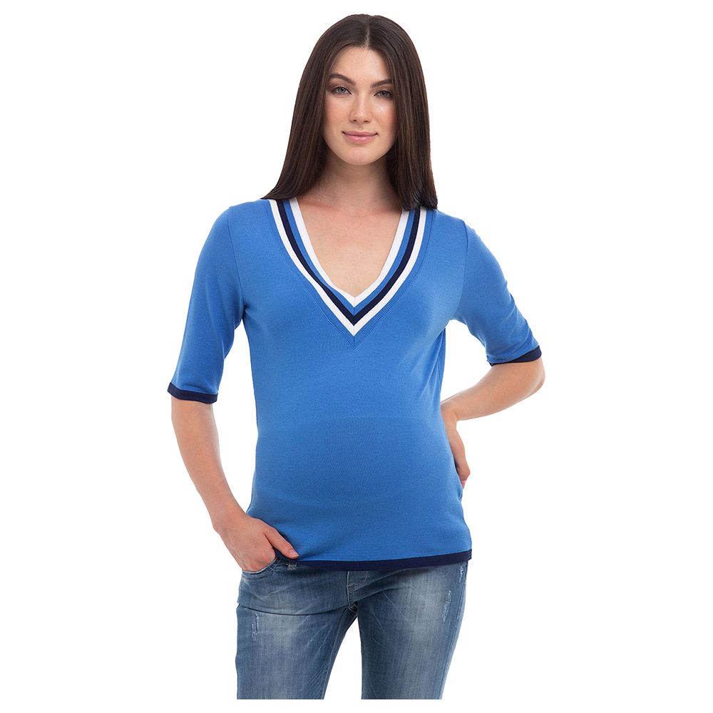 Mums & Bumps Pietro Brunelli Steffi Maternity Top Sky Tones 