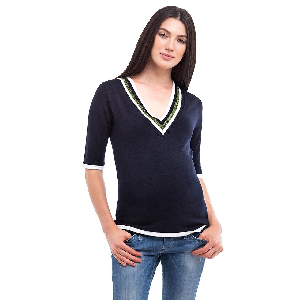 Mums & Bumps Pietro Brunelli Steffi Maternity Top Blue 