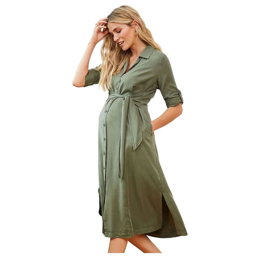 Mums & Bumps - Isabella Oliver - Kelsy Maternity Dress - Khaki