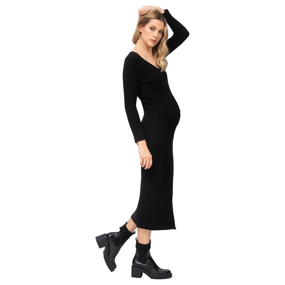 Mums & Bumps - Pietro Brunelli Bella Maternity Dress - Black