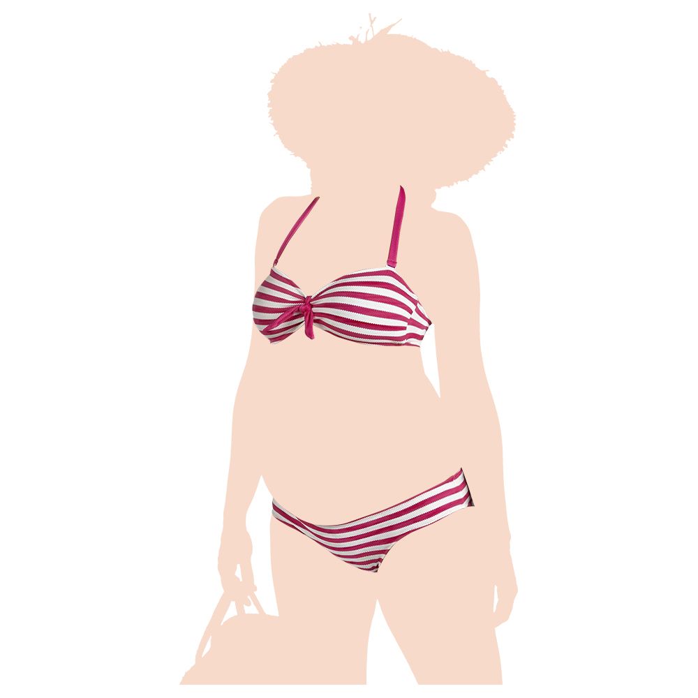 Mums & Bumps PezDor Rimini Pink Stripe Bikini Set Swimsuit