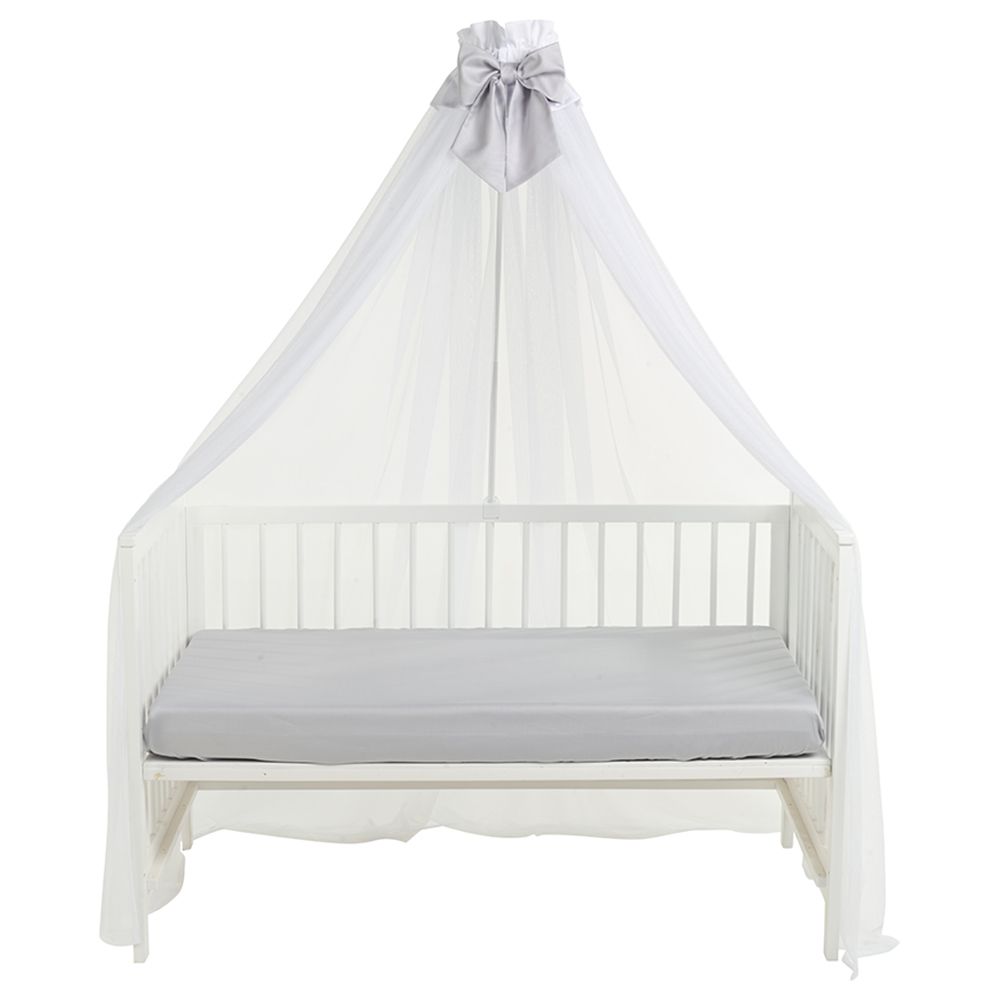 Monnet Baby - Teddy Crib Canopy - Grey/White