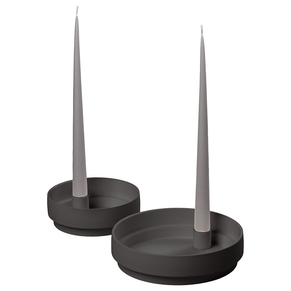 Aery - Orbital Step Candle Holder - Black - L