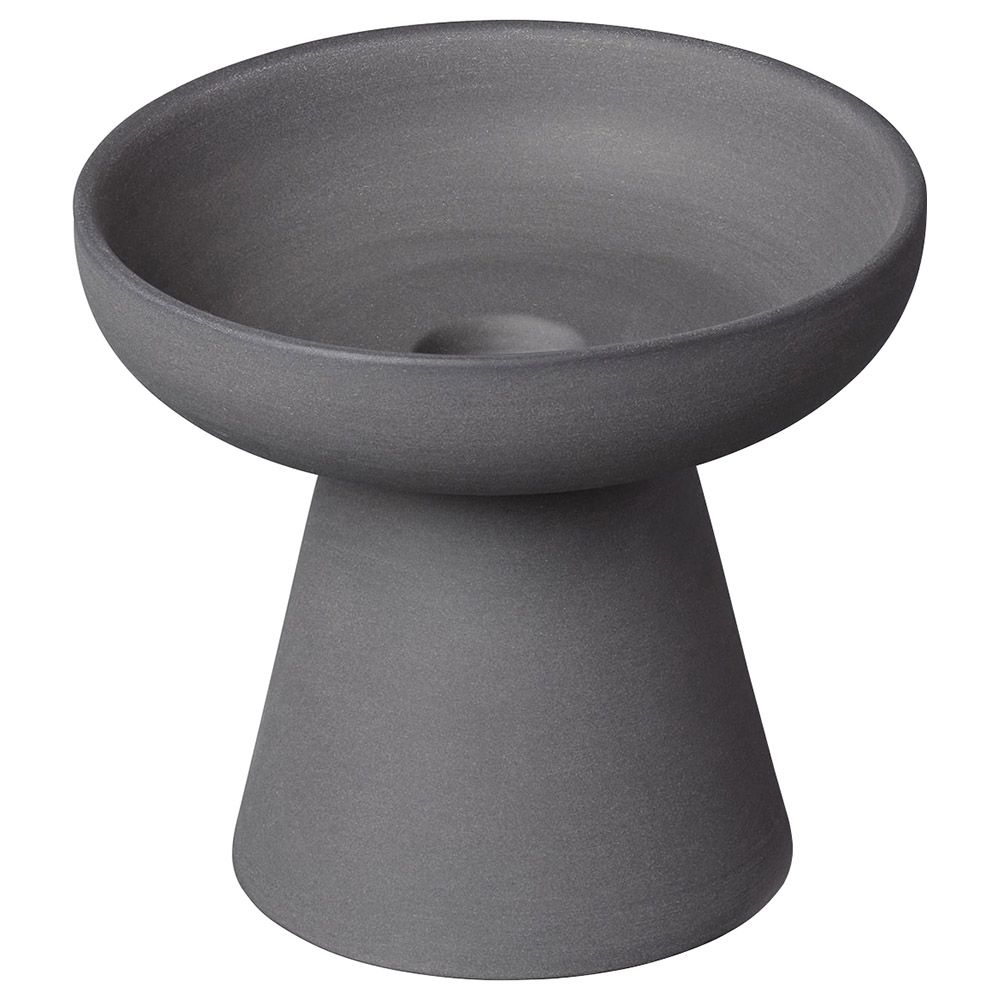 Aery - Porcini Pillar & Taper Candle Holder - Charcoal - M 