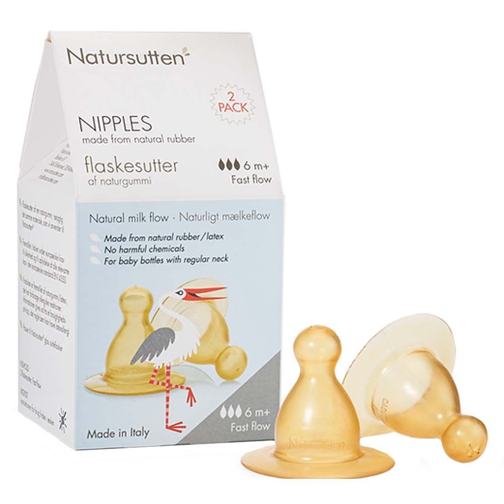 Natursutten - Natural Rubber Fast Flow Nipple - 6m+