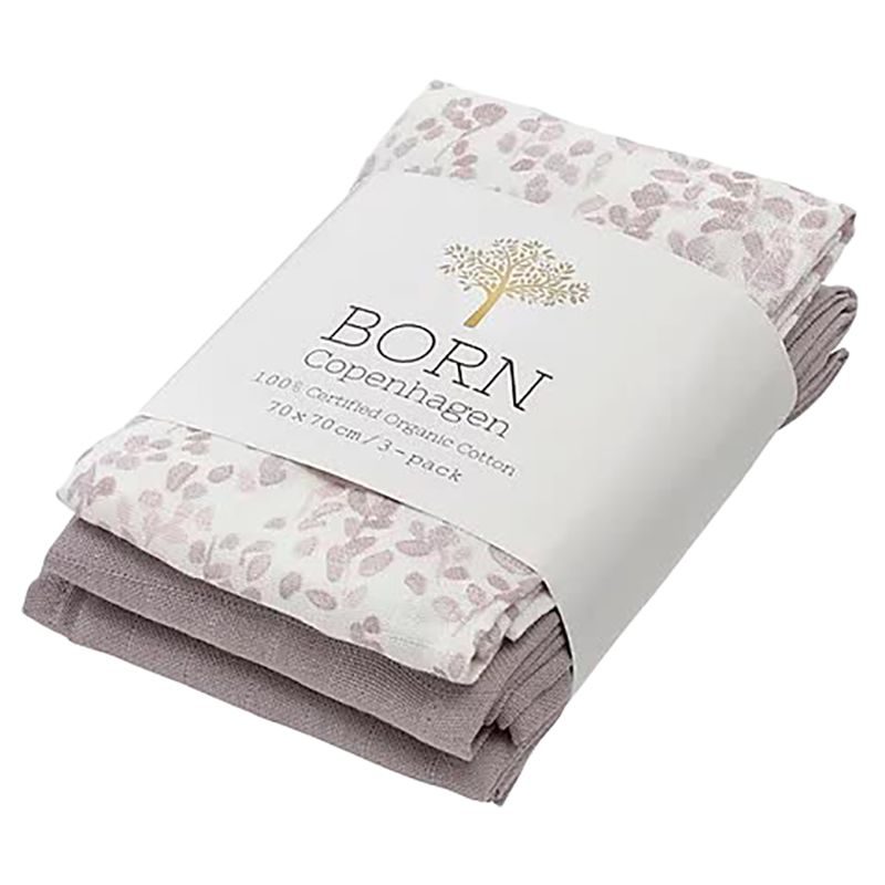 Born Copenhagen - Organic Cotton Muslin Leaves (3-pack)