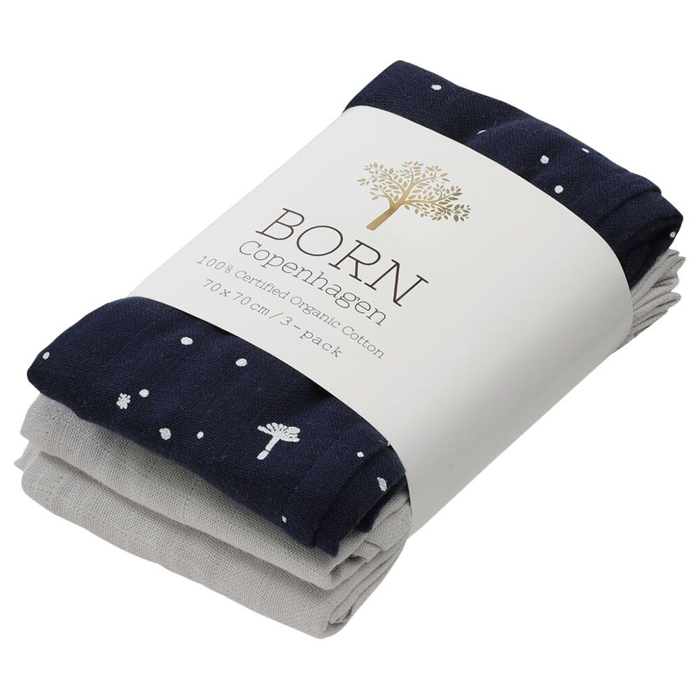 Born Copenhagen - Organic Cotton Muslin Night Sky (3-pack)