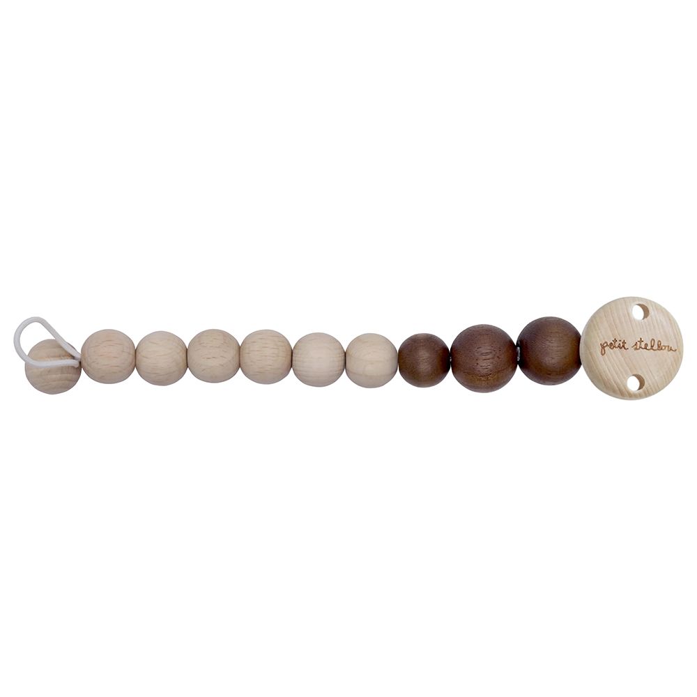 Petit Stellou - Pacifier Clip - Walnut