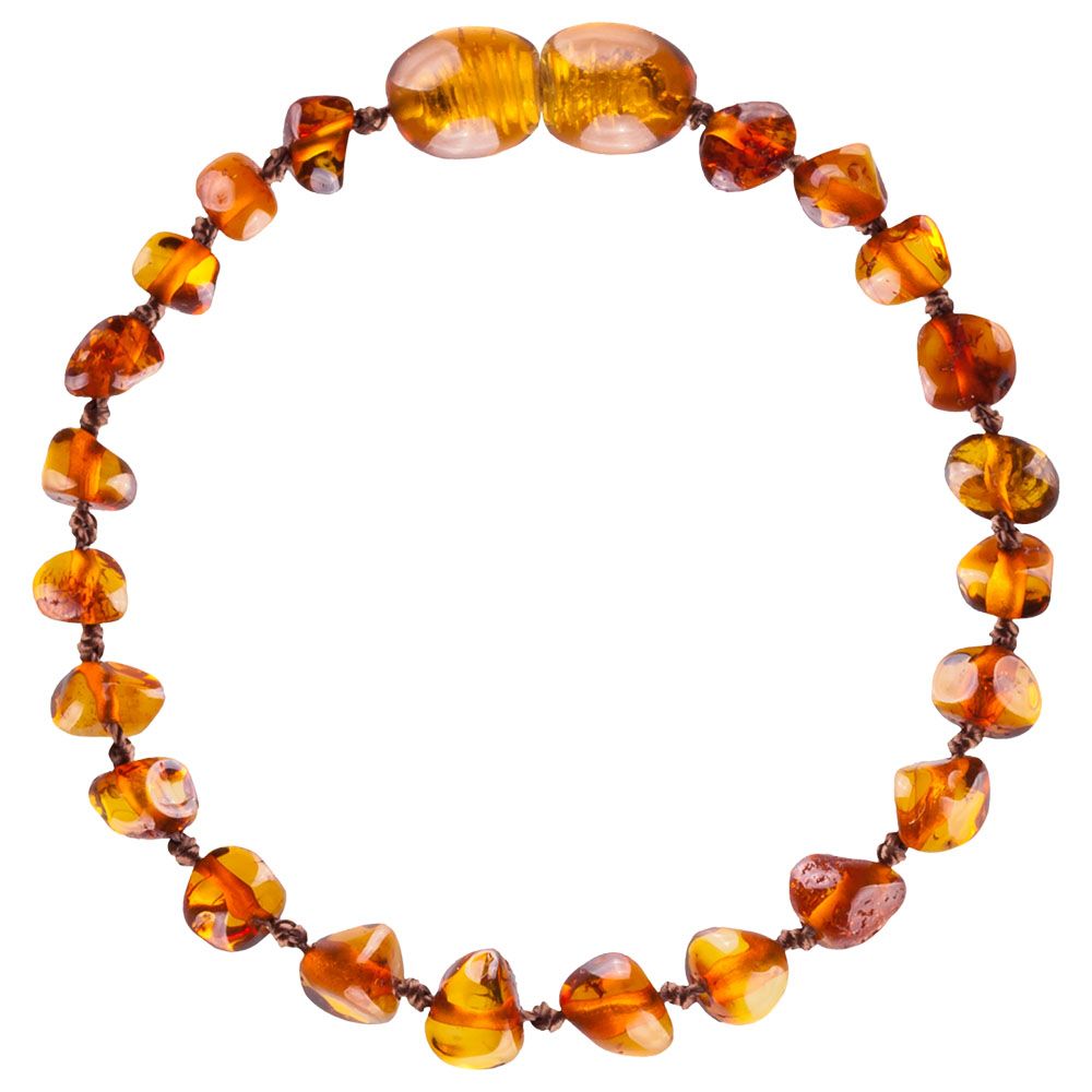 Made by Nature - Premium Amber Baby Teething Bracelet - Caramel Raw