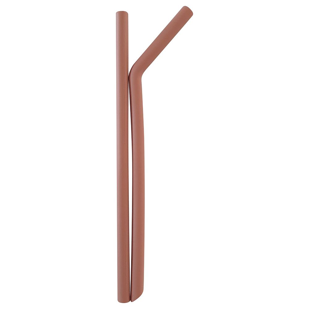 Dove and Dovelet - Silicone Smoothy Straws - Pack of 2 - Muted Clay