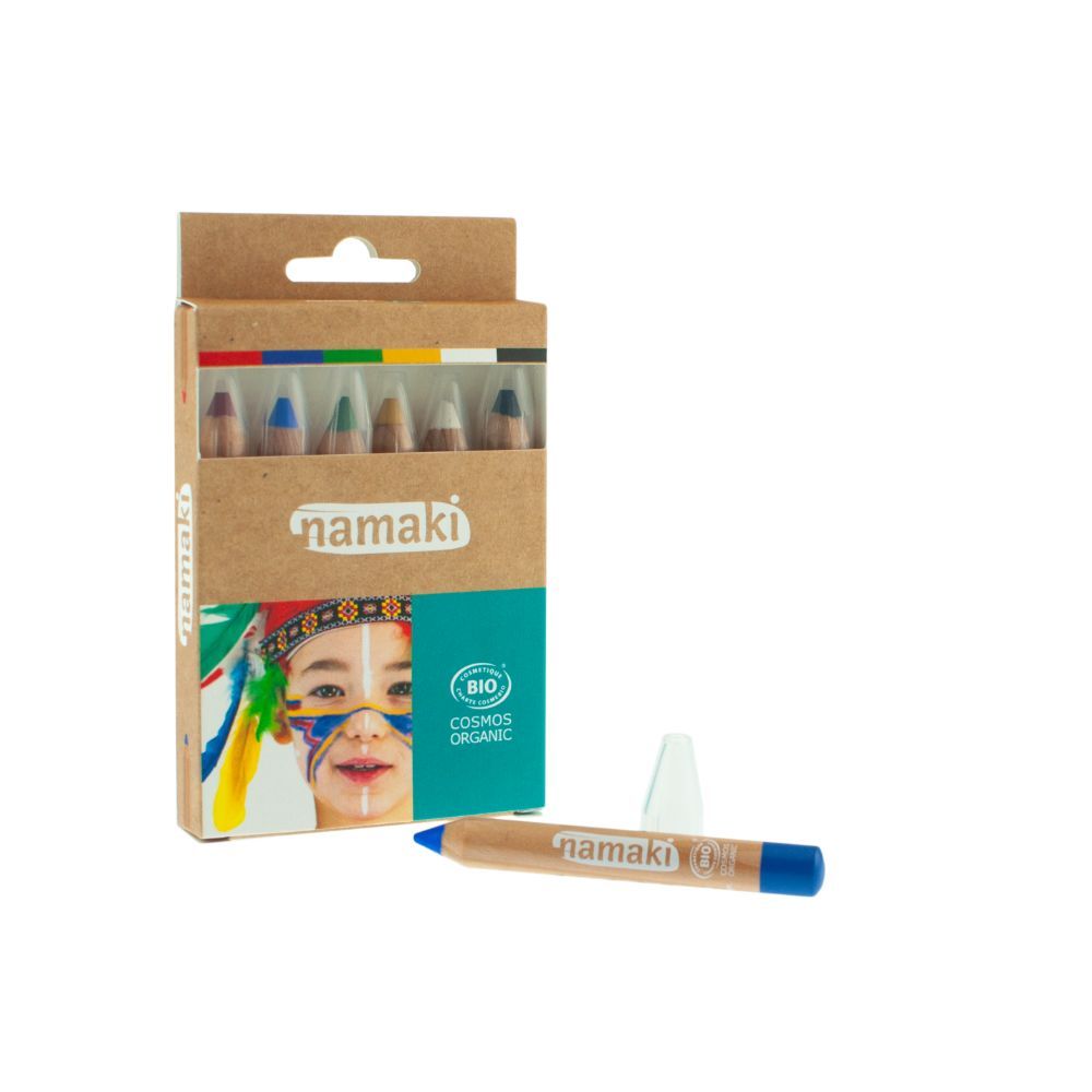 Namaki - Organic Face Paint Pencils - Rainbow - Set of 6