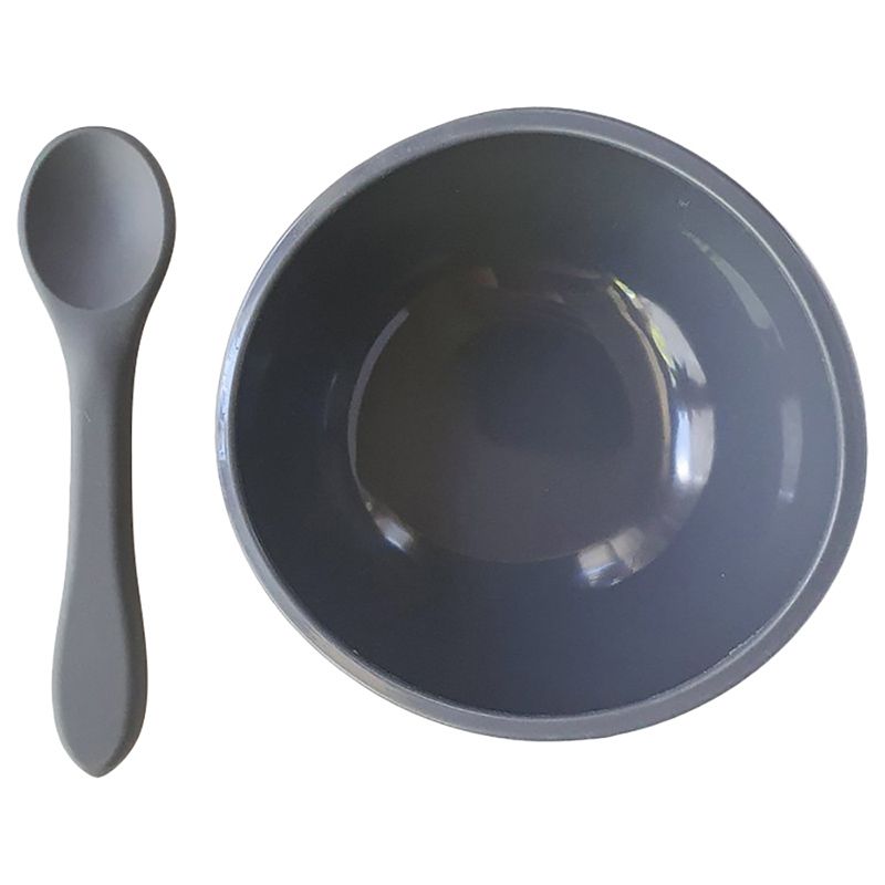 Dove And Dovelet - Silicone Suction Bowl & Spoon - Rhino