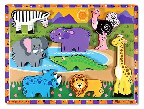 Melissa & Doug Chunky Puzzle Safari Animals