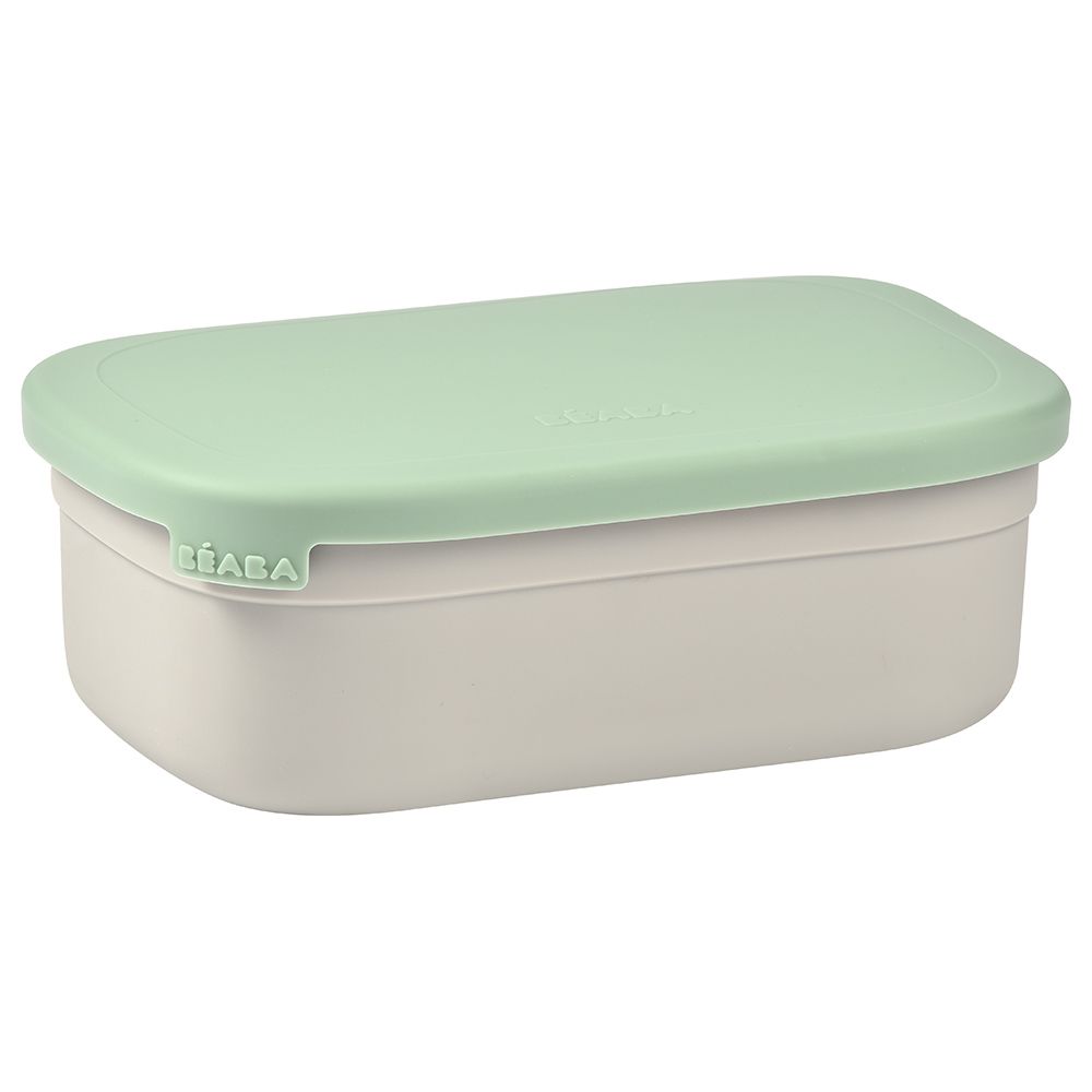 Beaba - Stainless Steel Lunch Box Velvet - Grey/Sage Green