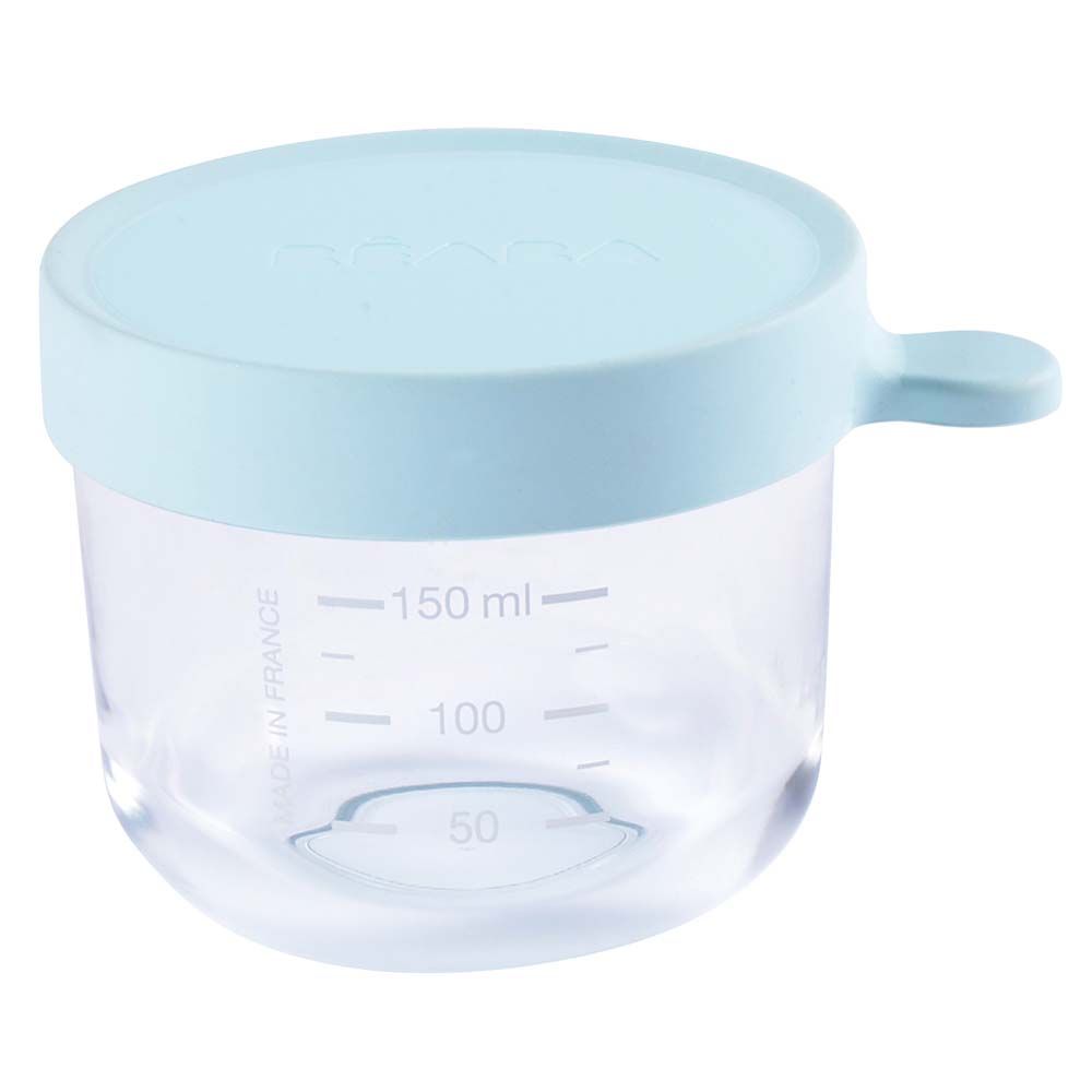 Beaba - Conservation Jar Glass 150ml - Light Blue