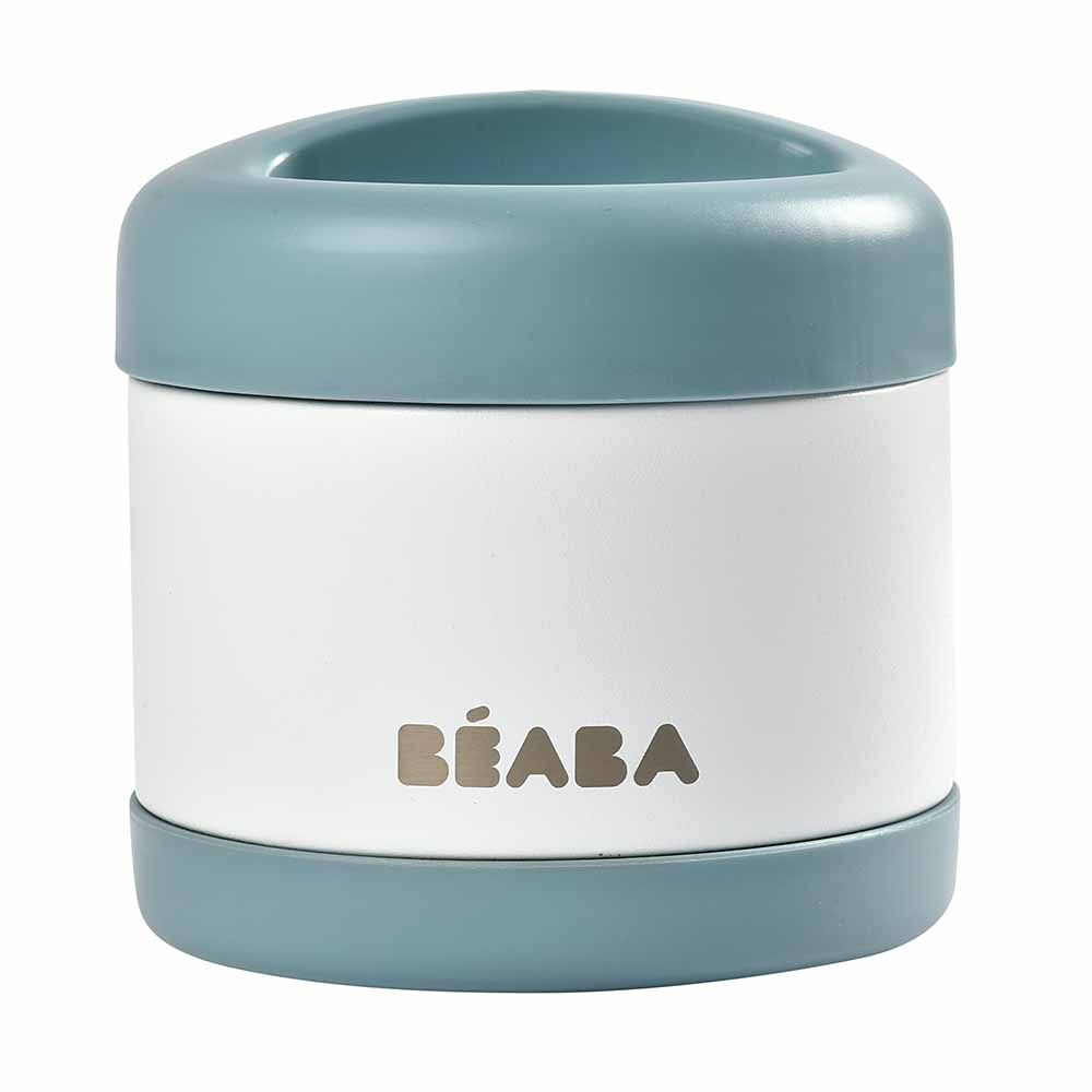 Beaba - Thermo-Portion Food Storage Jar 500ml - Baltic Blue/White