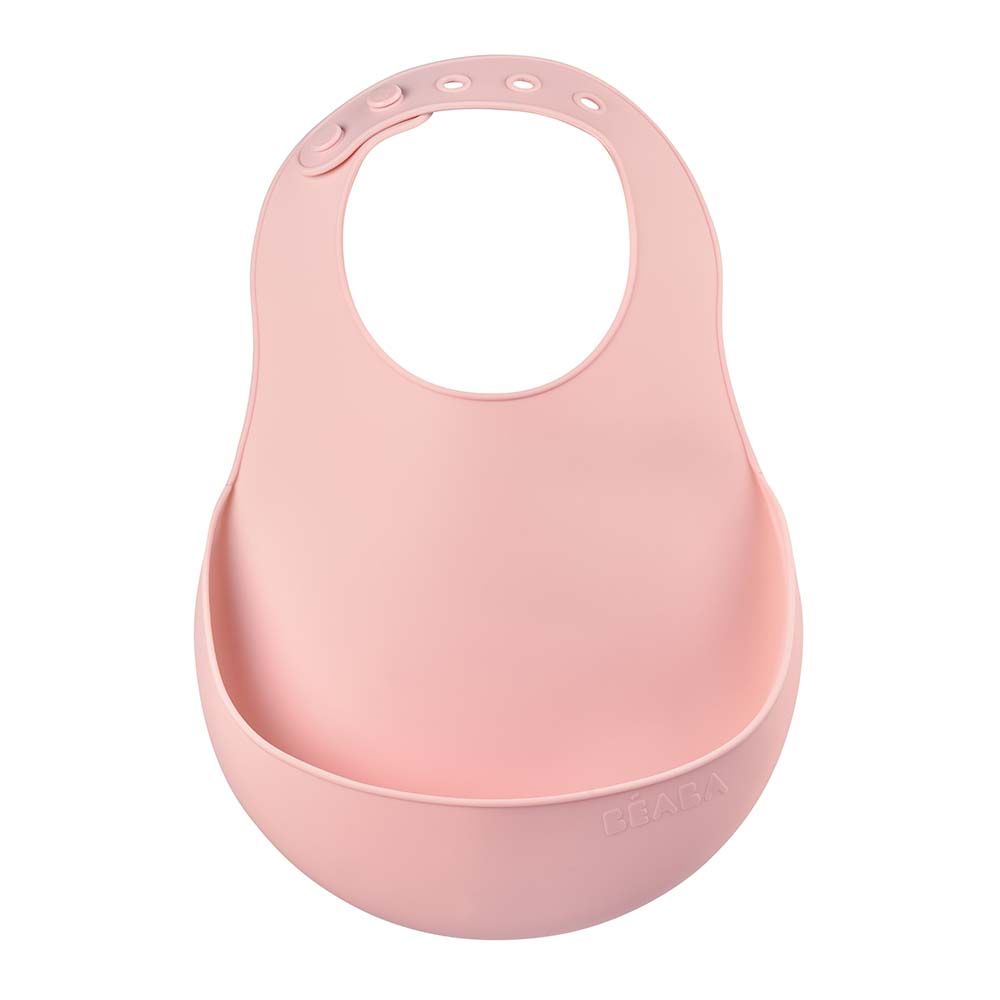 Beaba - Silicone Bib - Old Pink