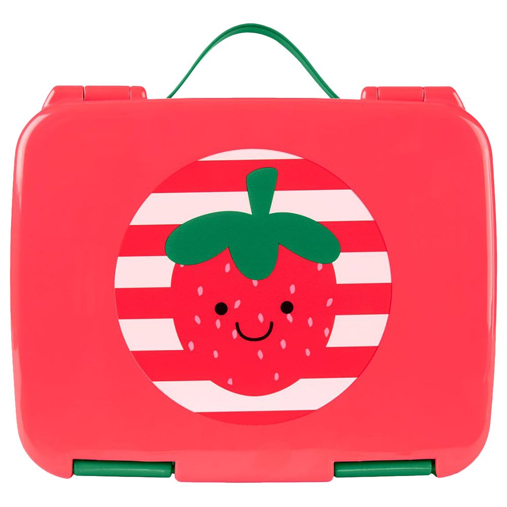 Skiphop - 2-4 Compartments Spark Style Bento Box - Strawberry