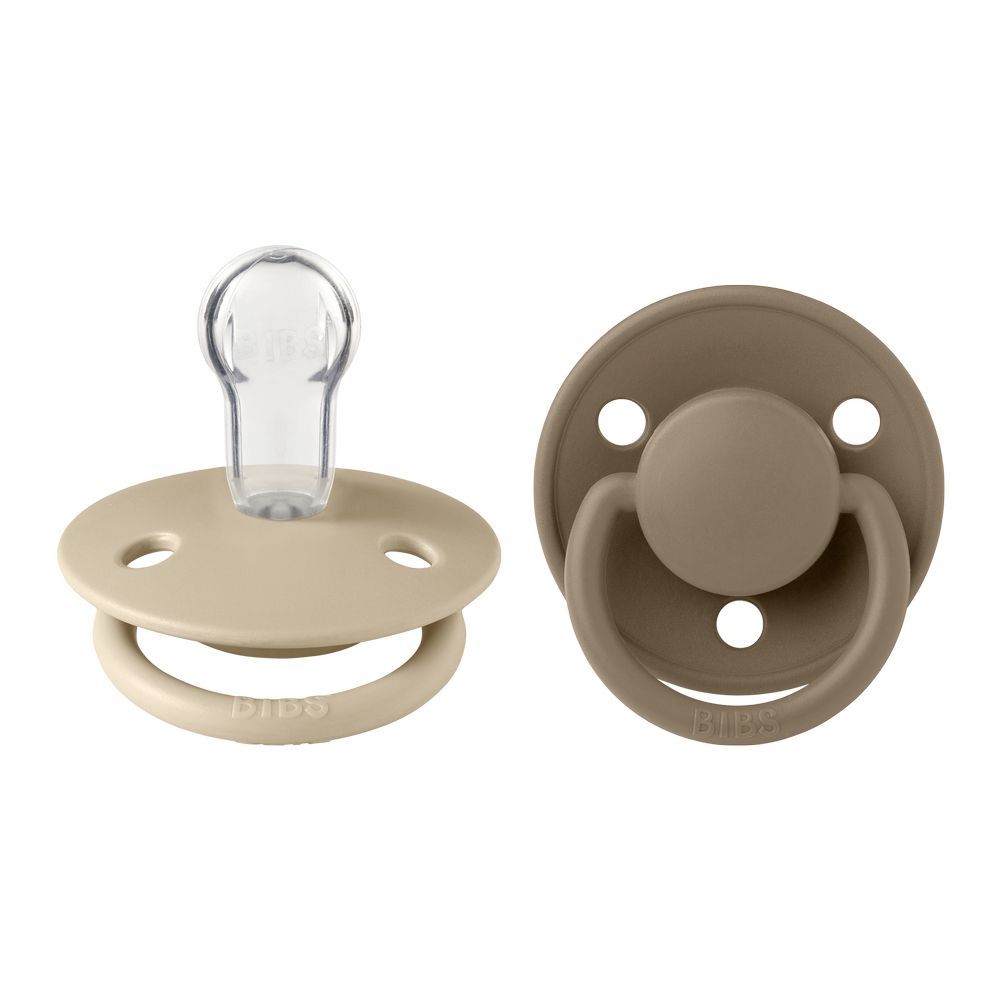 Bibs - De Lux Pacifiers - Pack of 2 - Vanilla/Dark Oak