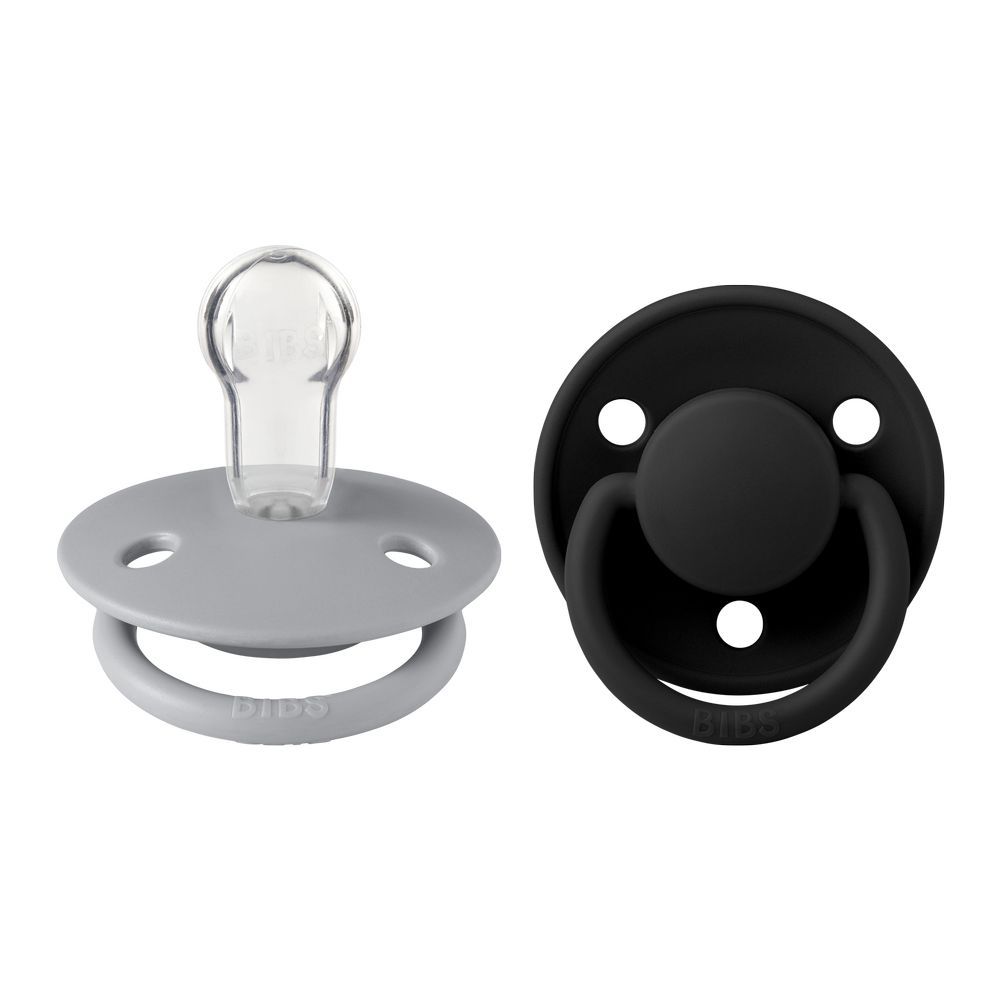 Bibs - De Lux Pacifiers - Pack of 2 - Cloud/Black