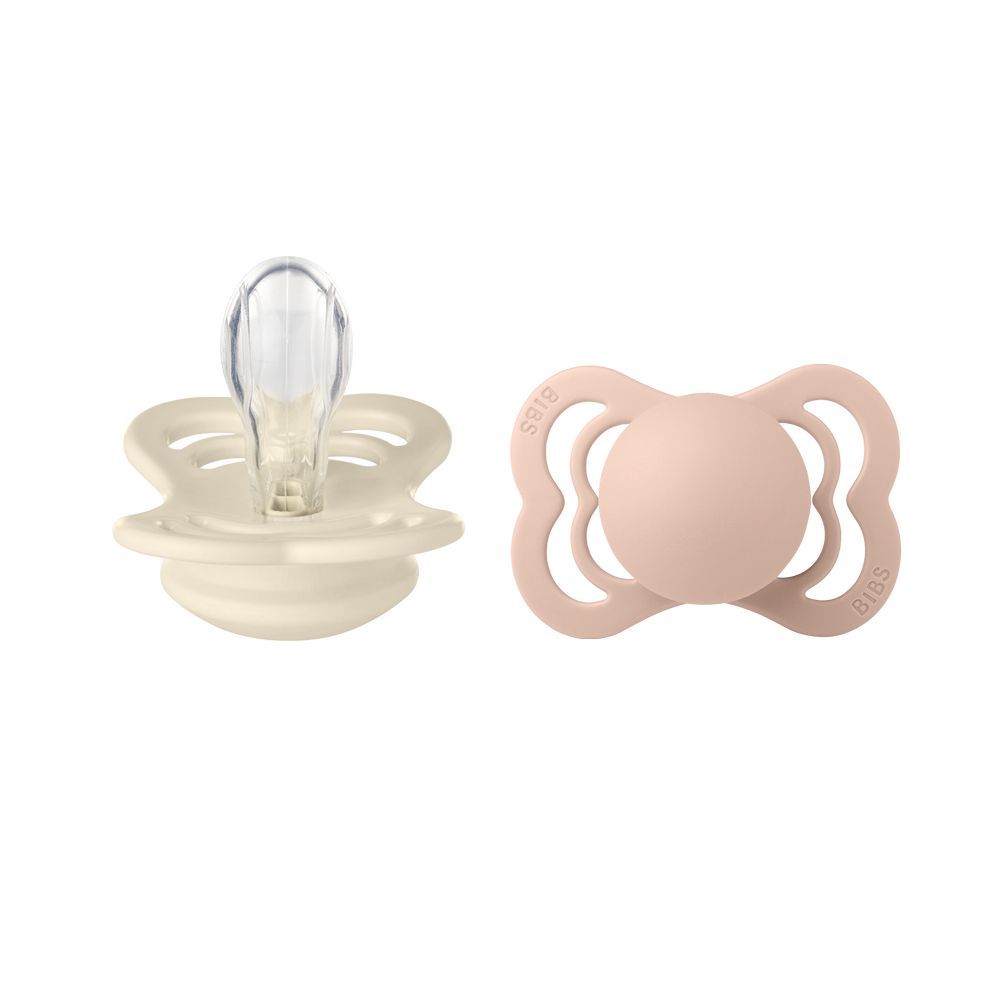 Bibs - Supreme S1 Pacifiers - Pack of 2 - Ivory/Blush