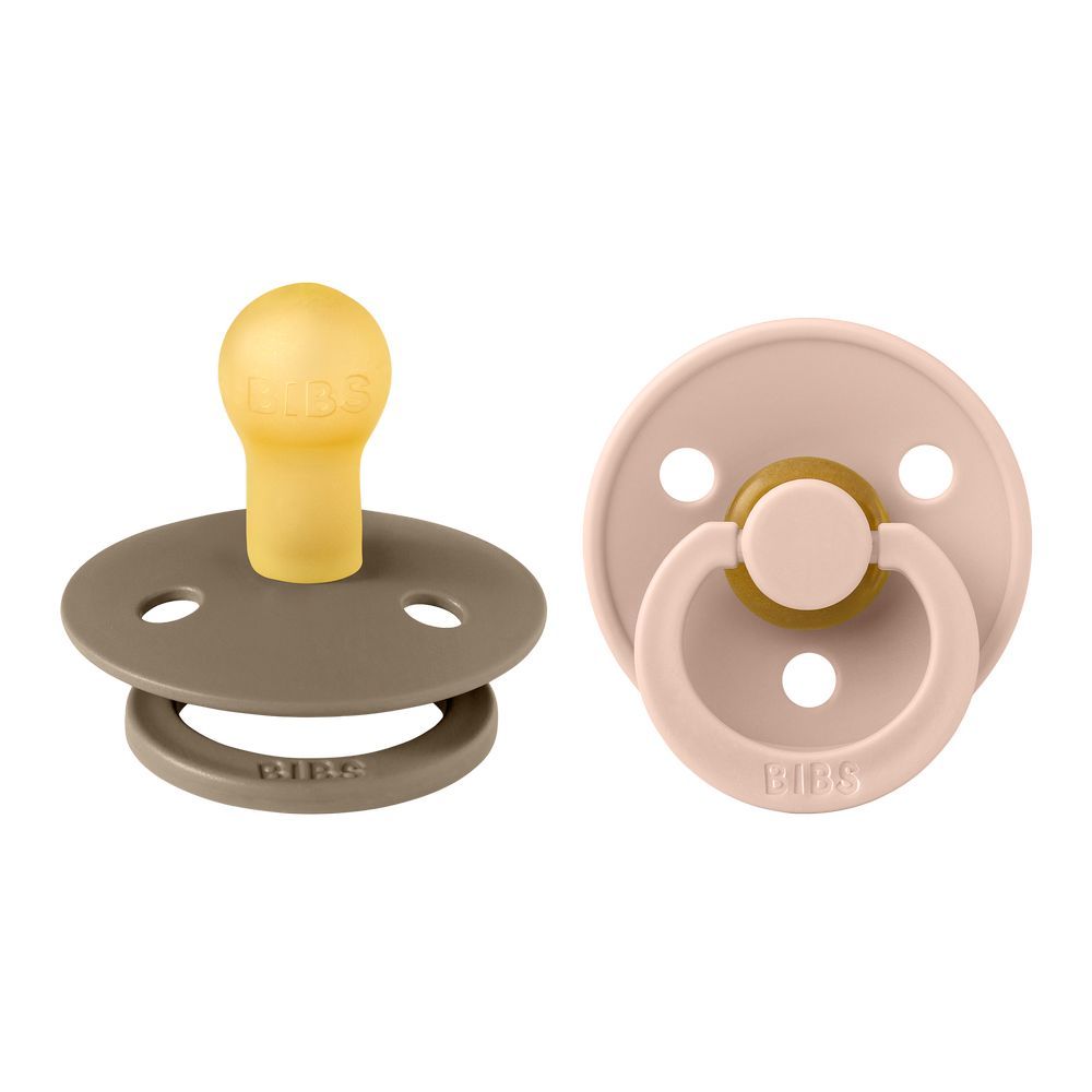 Bibs - Colour S1 Pacifiers - Pack of 2 - Dark Oak/Blush