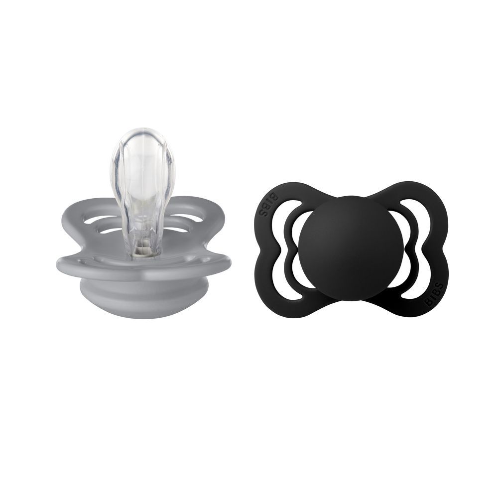 Bibs - Supreme S2 Pacifiers - Pack of 2 - Cloud/Black