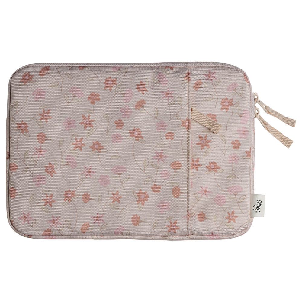 Citron - Protective Ipad Sleeve w/ Zipper - Flower