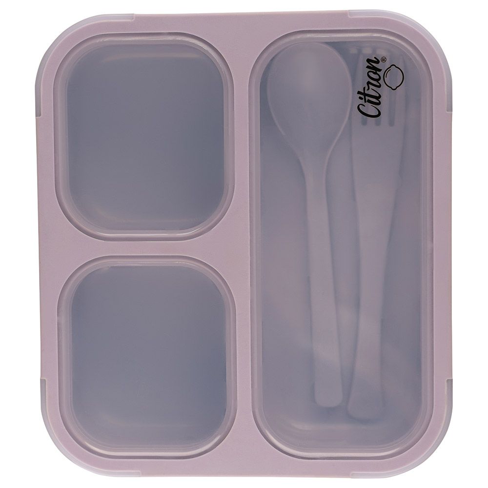 Citron - Lunchbox with Fork and Spoon - Purple