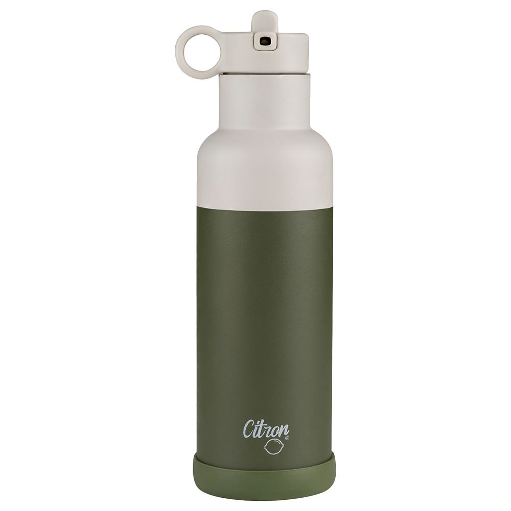 Citron - Stainless Steel Water Bottle - 500ml - White/Green