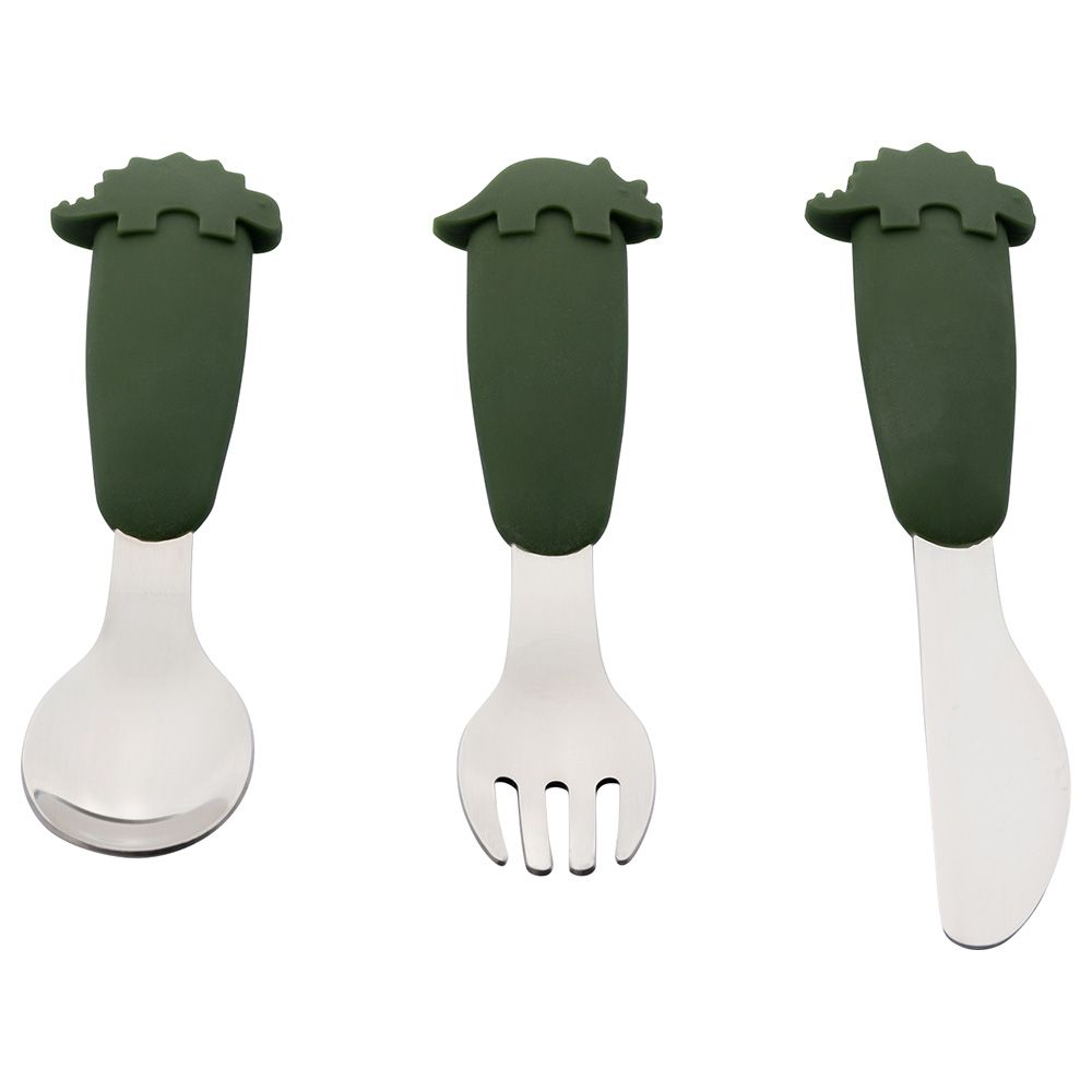 Citron - Silicone Cutlery Set - Green