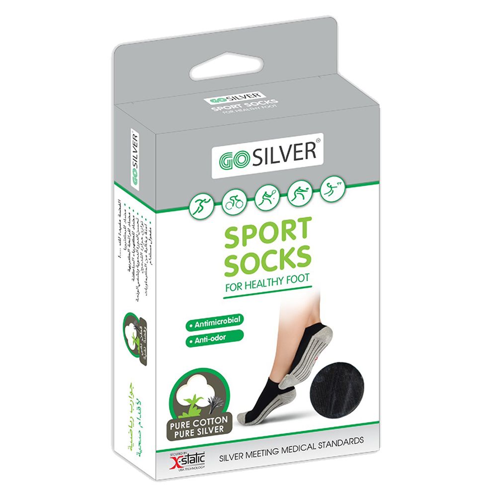 Go Silver - Sport Socks - Black