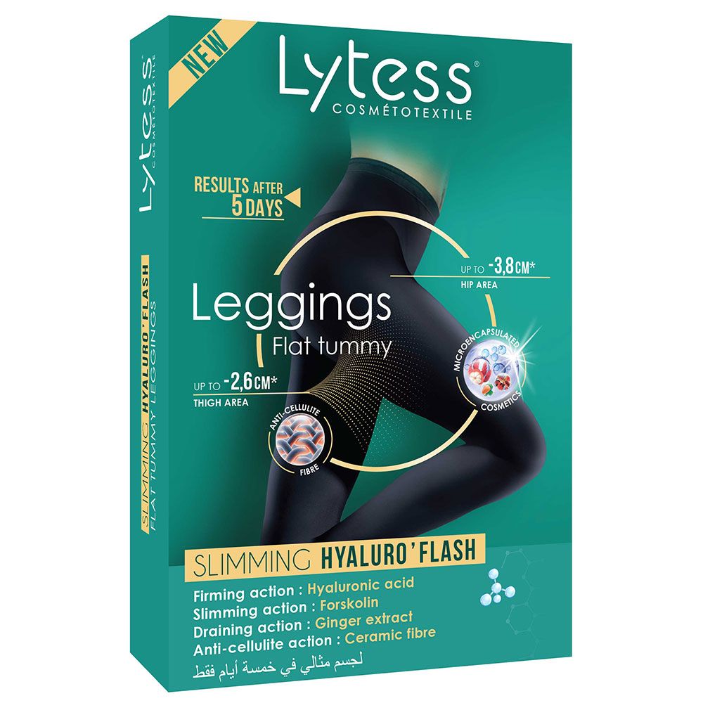 Lytess - Flat Tummy Leggings - Slimming Hyaluro Flash - Black