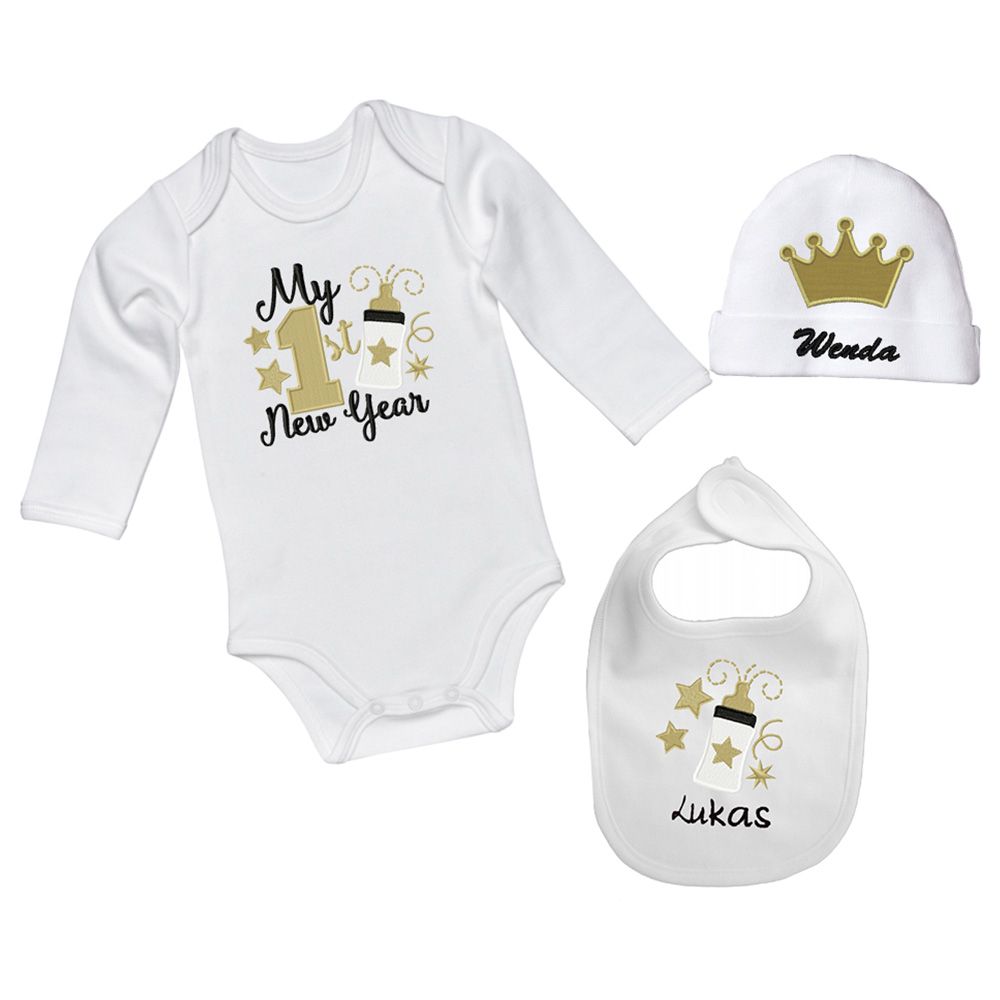 Creative Costumez - 3pc-Set - Personalized Baby 1st New Year Set