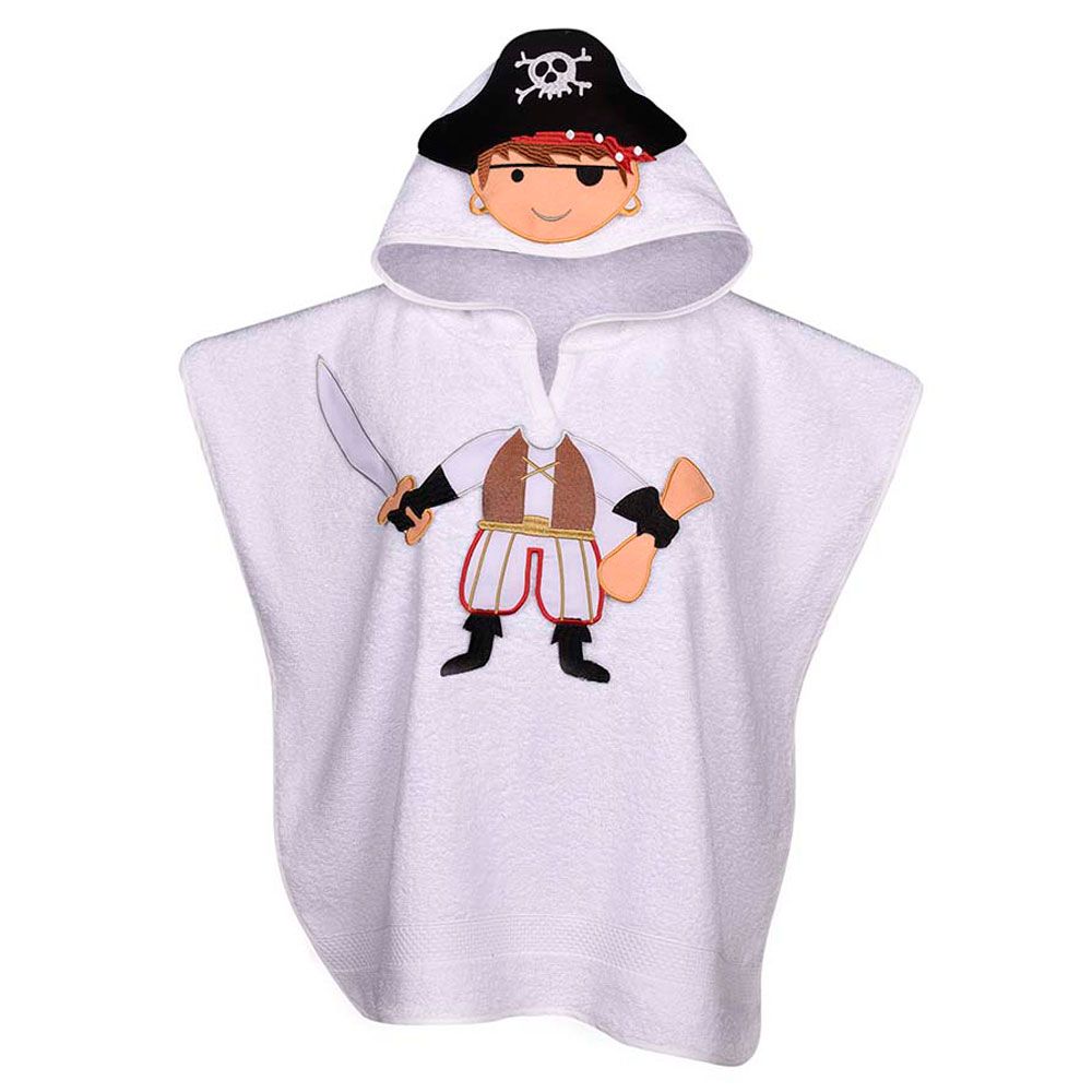 Creative Costumez - Kids Pirate Hooded Towel - White