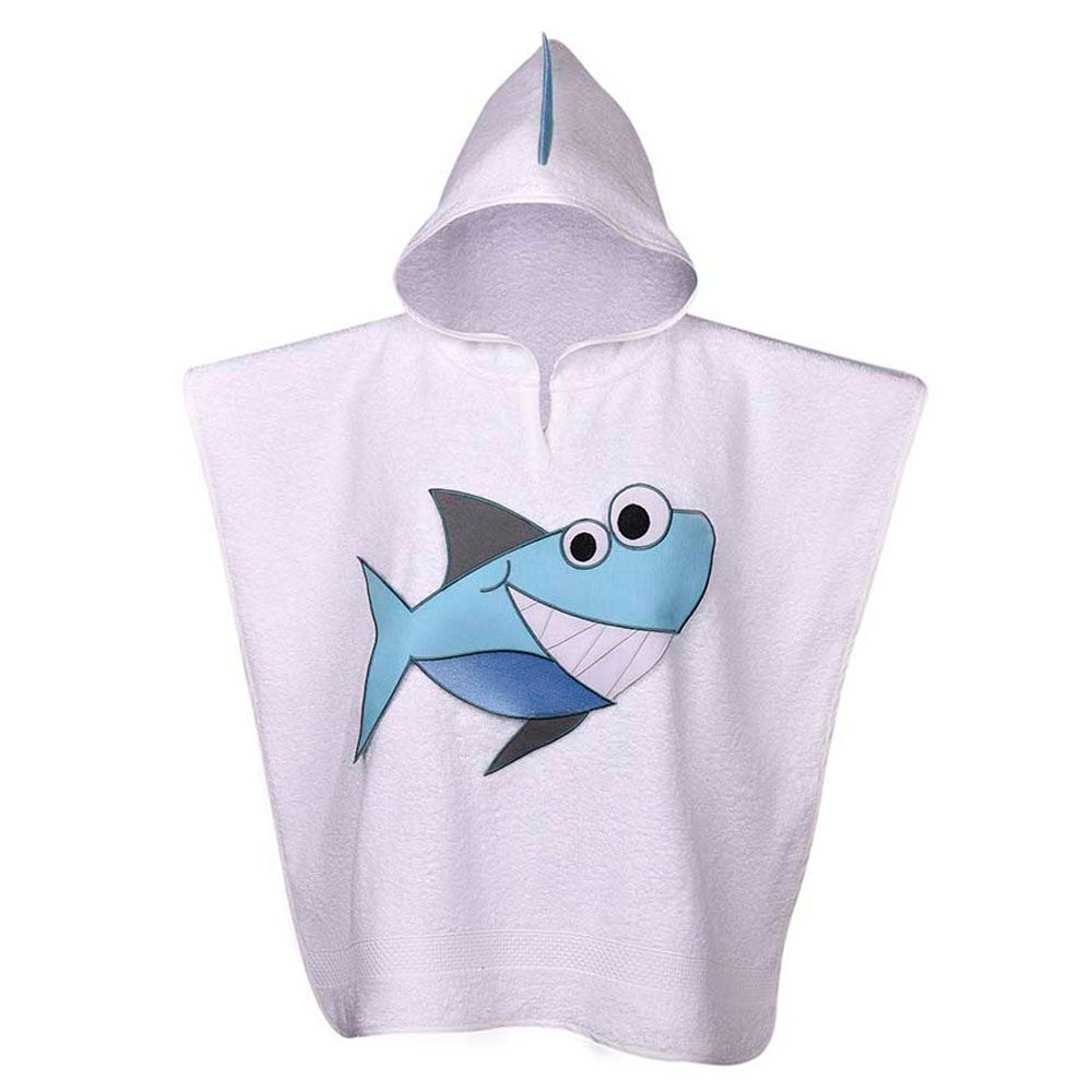 Creative Costumez - Kids Shark Hooded Towel - White