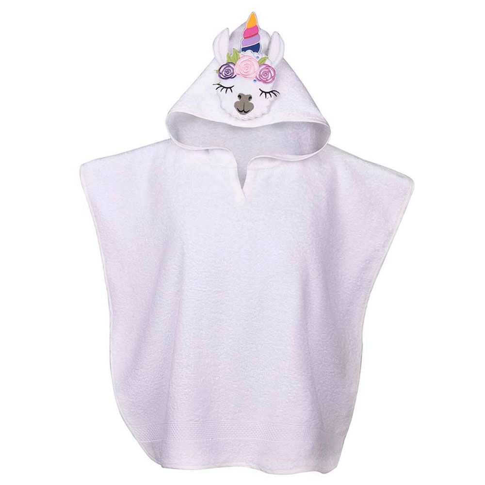 Creative Costumez - Kids Lama Hooded Towel - White