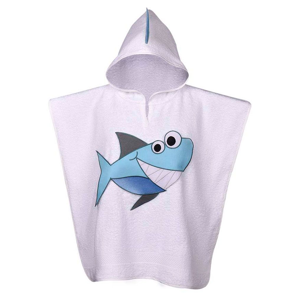 Creative Costumez - Baby Shark Hooded Towel - White