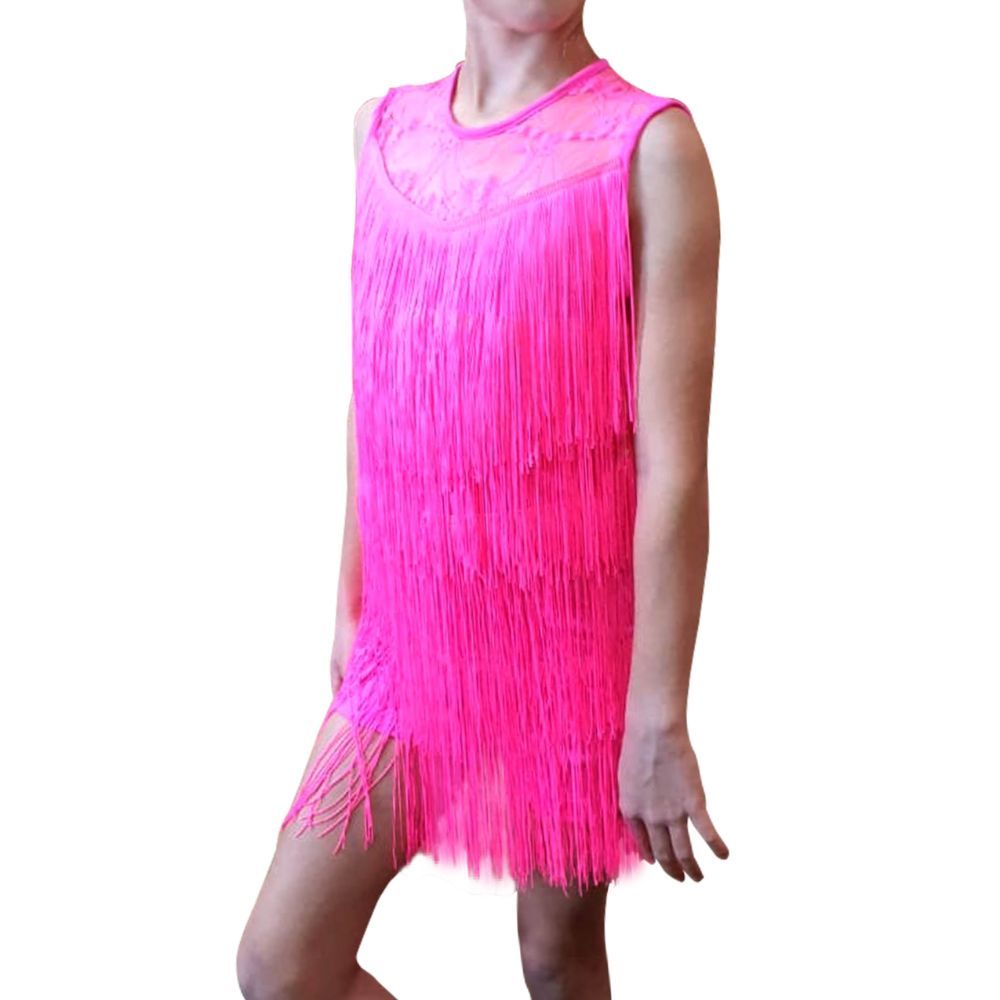 Creative Costumez - Jazz Fringe - Fuchsia Neon