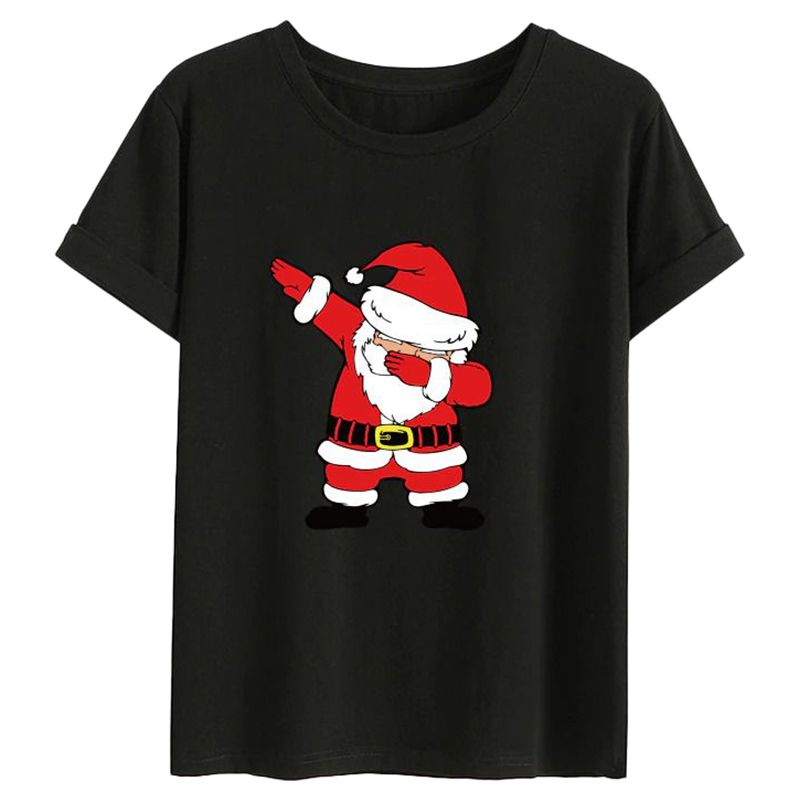 Matching Family - Adult Santa Christmas Adult T-Shirts - Black