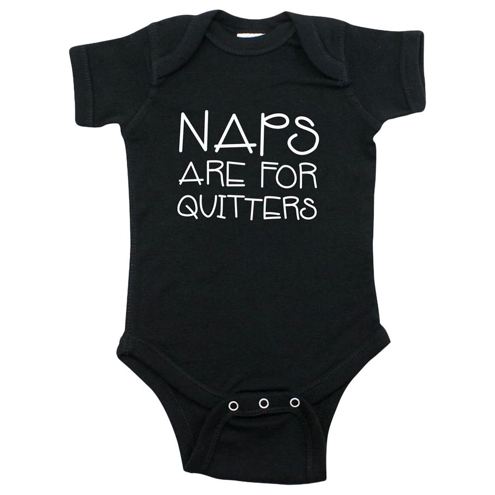 Matching Family - Naps Are For Quitters Romper - Black