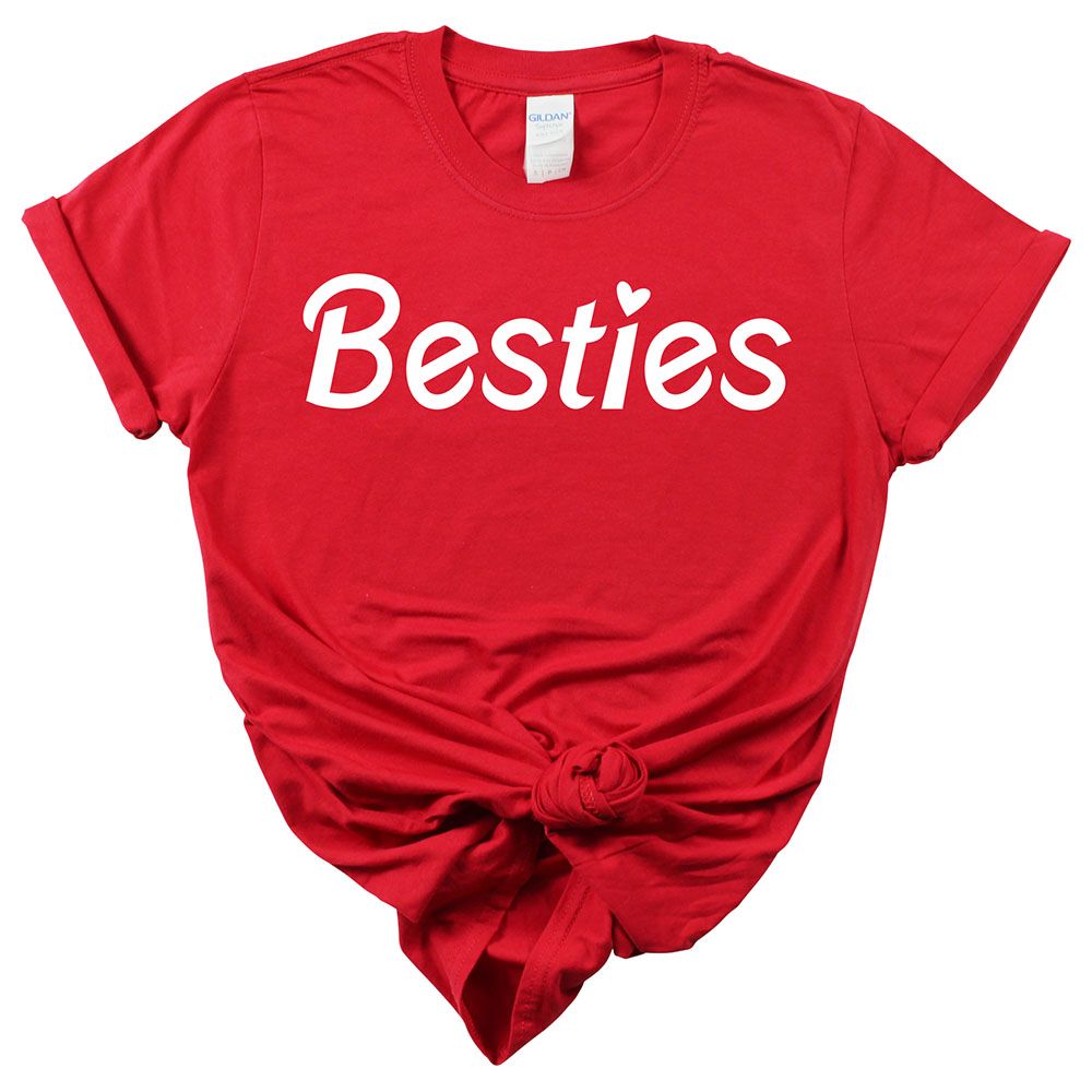 Matching Family Outfits - Mom's Besties T-Shirt - Red