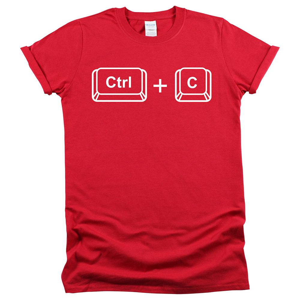 Matching Family Outfits - Dad Ctrl+C T-Shirt - Red